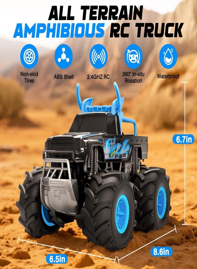 BainGesk Waterproof Remote Control Monster Truck Toys, 1:16 RC Car, 2.4GHz 4WD All Terrain Car Toys with 2 Rechargeable Batteries, Off-Road Truck Gifts for 6, 7, 8, 9, 10, 11, 12 Year Old Boys - Image 5